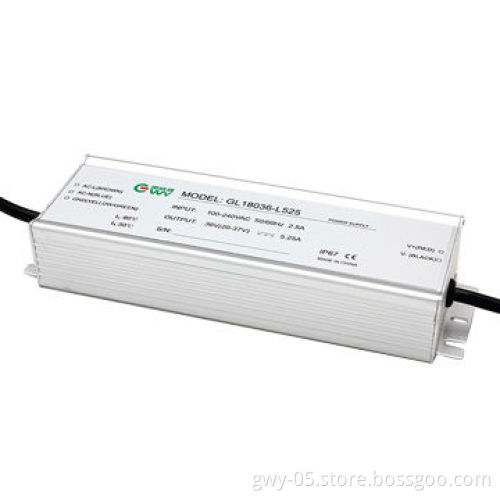 LED Power Supply with Aluminum Housing, 222*68*39mm